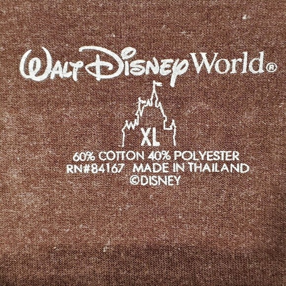 Vintage Walt Disney World Mickey Mouse Ringer Baseball Tee Blue Brown Size XL - Picture 8 of 11